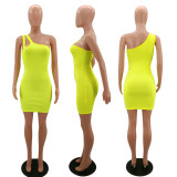 Solid Color Bag Hip Sexy Strapless Pit Strip Dress