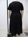 Casual Women's Round Neck Plus Size Dress