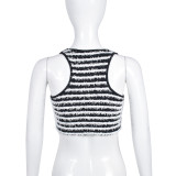 Sexy Stripe Contrast Color Vest Top