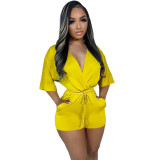 Fashion Sexy Solid Color Two Piece Set