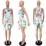 New Arrival Sleeveless Sexy Backless Print Jumpsuit