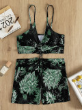 New Floral Bikini Casual Resort style Split Swimsuit