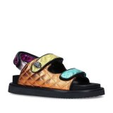 Plus Size Colorful Platform Beach Sandals With Velcro