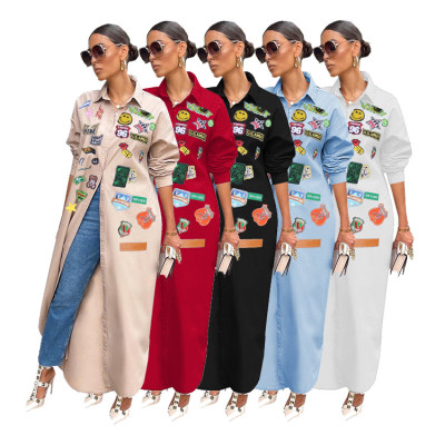 New Fashionable Casual Personalized Printed Sunscreen Long Jacket