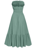 Casual Solid Color Corset Waist Dress