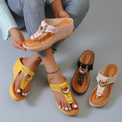 Fashion Beach Thong Wedge Sandals