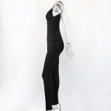 Fashion Casual Suspenders Tight Hip Lifting Yoga Sports Jumpsuit