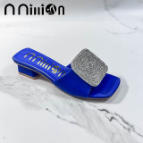 Fashion Thick Heel Plus Size High Heel Slippers