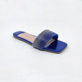 Fashion Rhinestone Flip Flop Flat Slippers