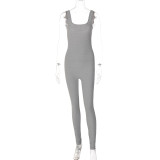 Pit Strip Sleeveless Square Neck Hip Lifting Trousers Slim Fit Jumpsuit