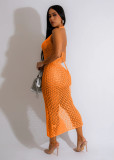 Sexy Slim Knit Jacquard Sleeveless Dress