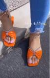 Fashion Rhinestone Flat Square Toe Bow Slippers