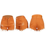 Fashion Casual Ripped Denim Shorts