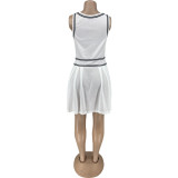 Fashion Sports Tennis Pleated Sleeveless Tank Top Women's Dress