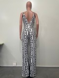 Summer New Women's High-definition Printed Jumpsuit