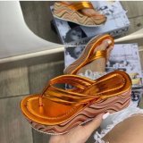 Fashion Plus Size Colorful Platform Herringbone Wedge Thong Beach Sandals