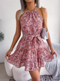 Casual Ruffled Floral Dress Beach Dress