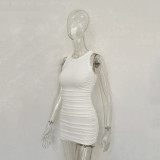 New Pleated Ribbed Slim Lady Dress
