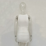 New Pleated Ribbed Slim Lady Dress
