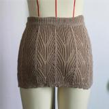 Sexy Knitted Hip Package Holiday Sunscreen Beach Skirt Miniskirt