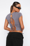 Sexy Babes Tether Backless T-Shirt