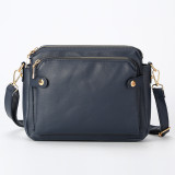 Trendy Vintage Three-Layer Leather Messenger Bag