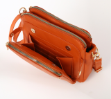 Trendy Vintage Three-Layer Leather Messenger Bag