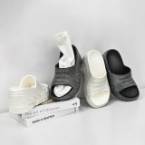 Fashionable EVA High-heeled Frosted Slippers