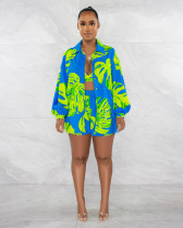 Fashion Sexy Printed Four-way Stretch Three-piece Suit