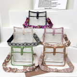 Fashion Shoulder Candy Color Transparent PVC Small Square Bag