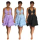 Backless Suspenders Sexy Wooden Ears Sexy Slim Dress