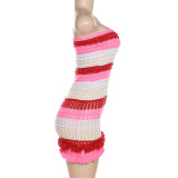 Fashion Sexy Tube Top Slim Knit Dress