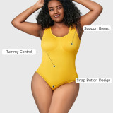 Plus Size Tummy Control Tight Seamless Open File Slimming Bodysuit