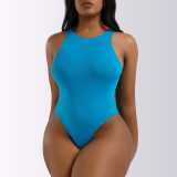 Fashion Sexy Sleeveless Solid Color Bodysuit