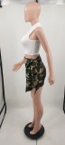 New Fashion Personality Camouflage Pocket Skirt (With Belt)