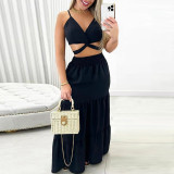 New Arrival Strapy Vest High Waist Skirt Fashion Casual Suit