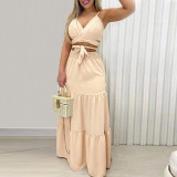 New Arrival Strapy Vest High Waist Skirt Fashion Casual Suit