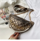 Fashion Rhombus Chain Messenger Waist Bag