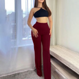 Fashion Casual All-match Slightly Flared Wide-leg Pants