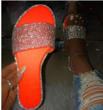 Fashion Flat Flip Flops With Rhinestone Sandals