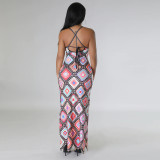 New Arrival Sling Backless Sexy Rhombus Dress