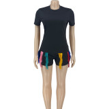 Fashion Color Tassel Shorts Women's Two-Piece Set