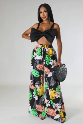 Trendy Casual Graphic Print Wide-leg Pants