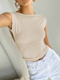 Sexy Backless Nylon Moisture Wicking Comfortable Breathable T-Shirt