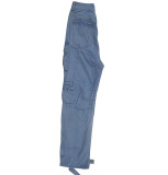Trendy Multi-Pocket Wash Cargo Jeans