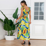 Hawaiian Beach Print Dress