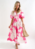 Fashionable Temperament Printed Long Dress