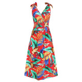 Hawaiian Beach Print Dress