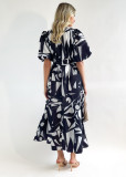 Fashionable Temperament Printed Long Dress