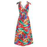 Hawaiian Beach Print Dress